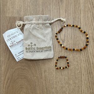 Baltic Amber Infant Teething Necklace and Anklet